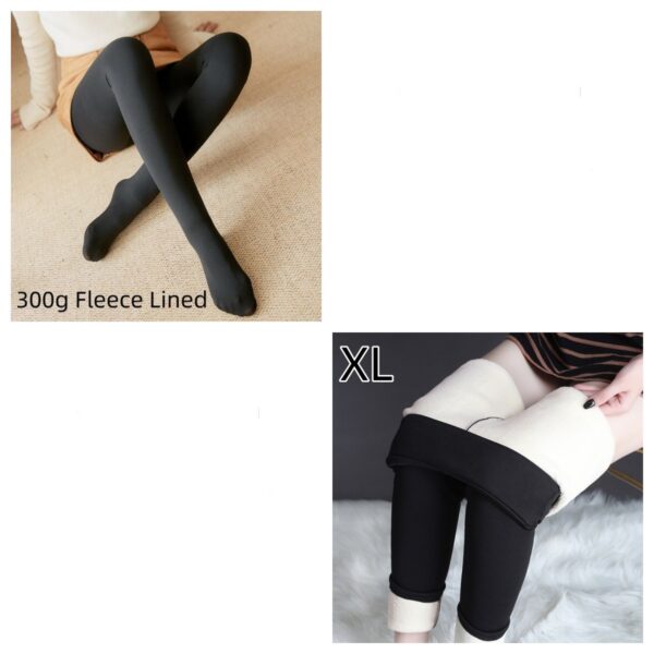 Fleece-lined Thickened Sheer Tights Leggings Transparent One-piece Pantyhose Superb Fleshcolor Pantynose - Image 2