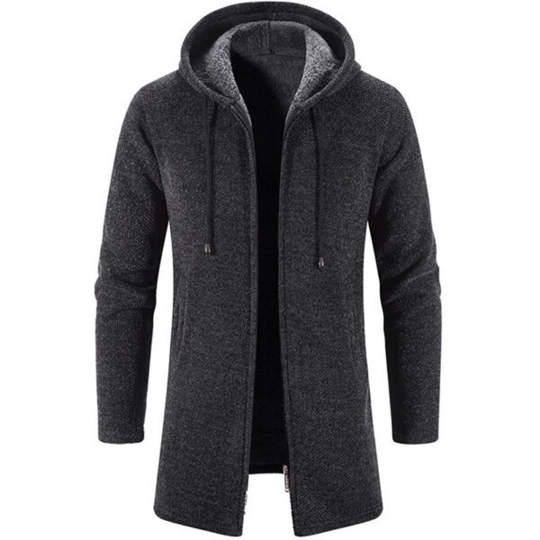 Plus Fleece Trend And Handsome All-match Cardigan For Men - Image 7