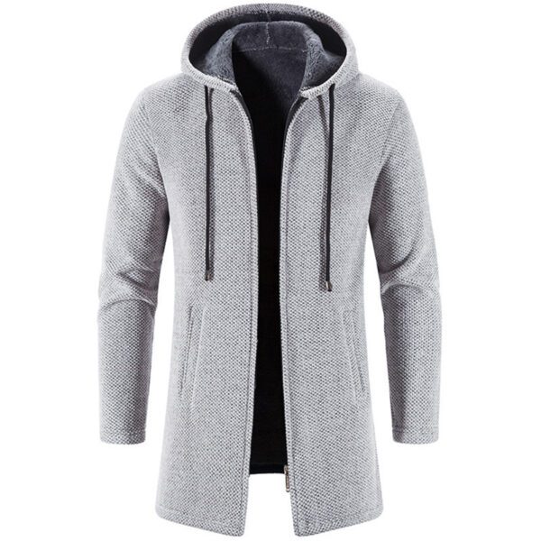 Plus Fleece Trend And Handsome All-match Cardigan For Men - Image 3