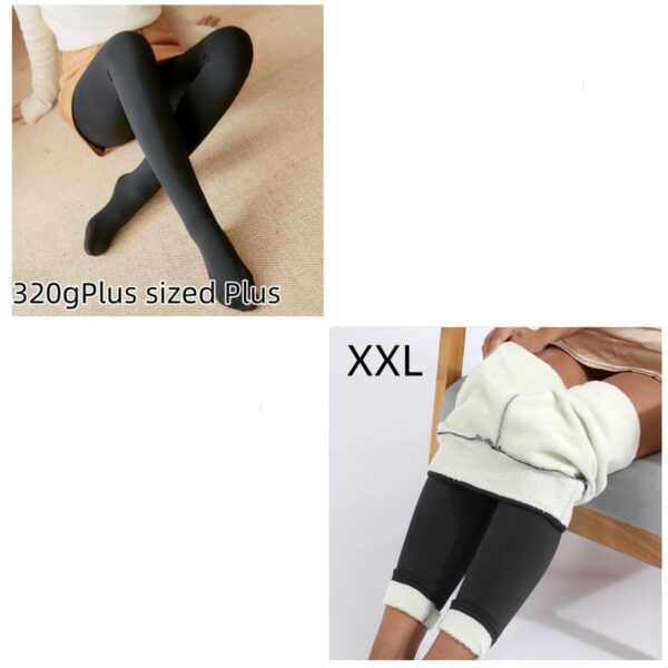 Fleece-lined Thickened Sheer Tights Leggings Transparent One-piece Pantyhose Superb Fleshcolor Pantynose - Image 6