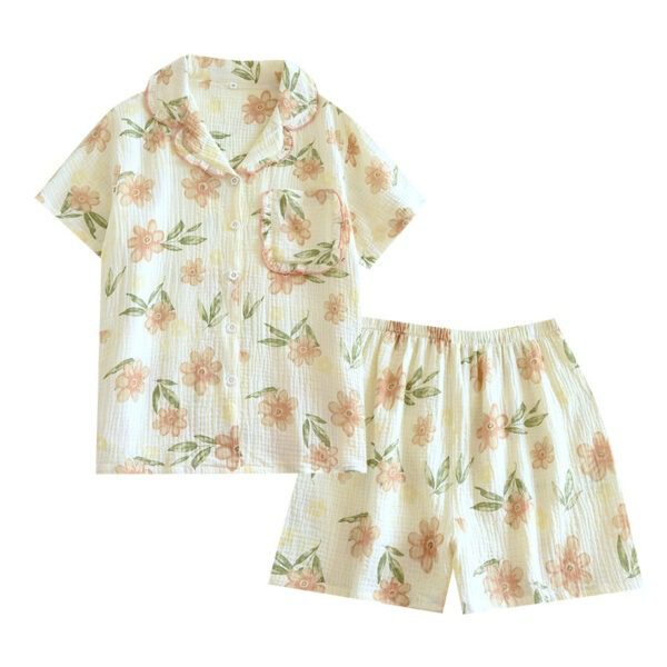 Washed Cotton Gauze Home Clothes - Image 4