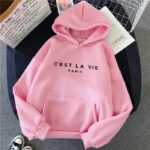 Loose Hooded Sweater Student Hoodie With Letter Print For Sports