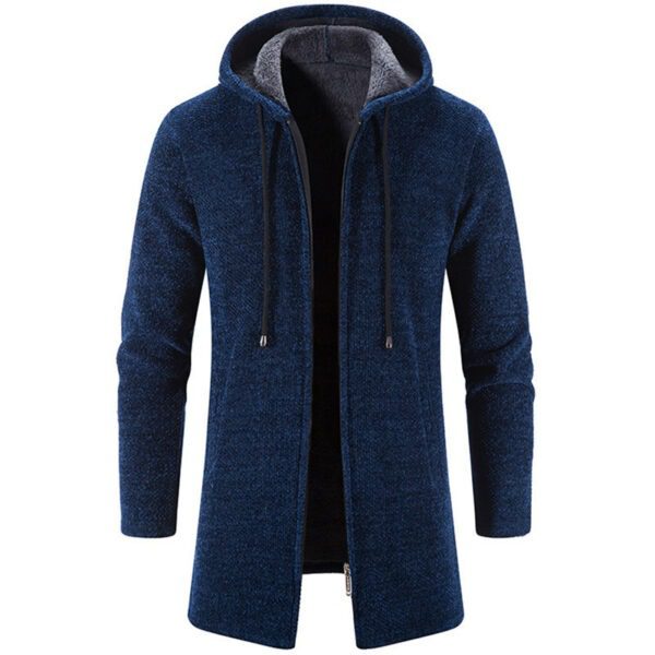 Plus Fleece Trend And Handsome All-match Cardigan For Men - Image 4