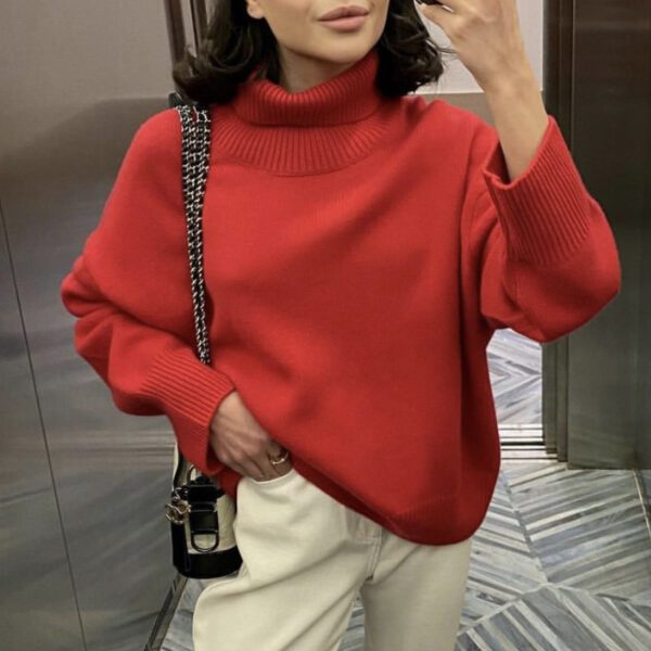 Winter Turtleneck Sweater Fashion Personality Long Sleeve Knitted - Image 3