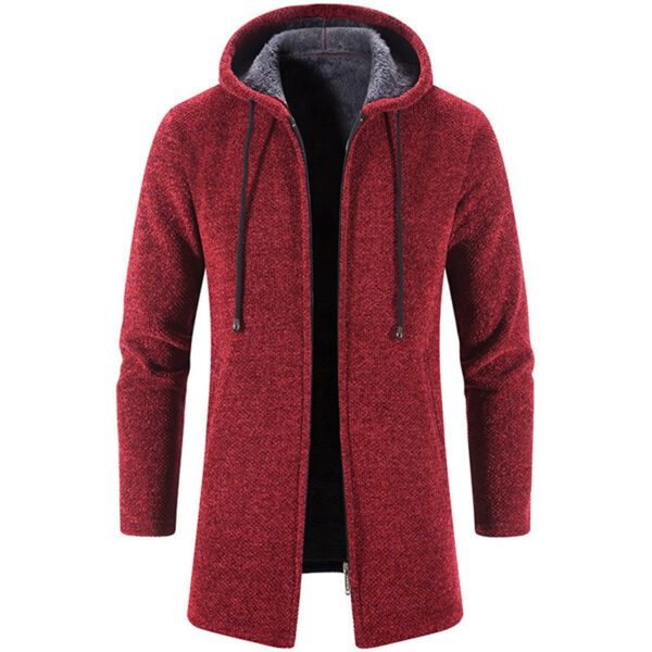 Plus Fleece Trend And Handsome All-match Cardigan For Men - Image 5