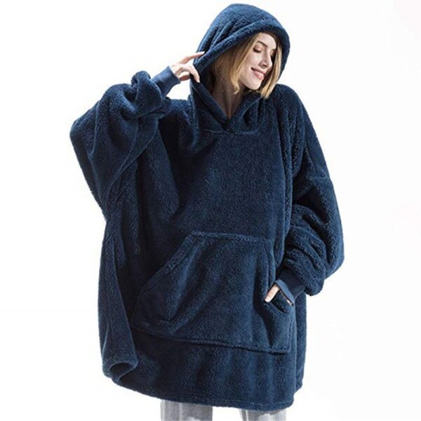 Winter Hoodie Sweatshirt With Big Pocket Women Hooded Tops Clothes - Image 6