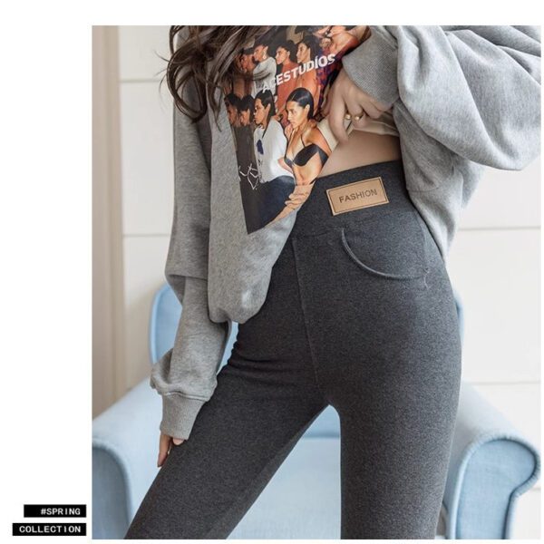 Thick Comfortable High Waist Slimming Pencil Pants For Women - Image 7