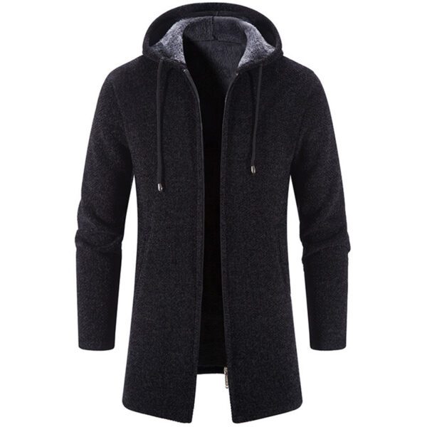 Plus Fleece Trend And Handsome All-match Cardigan For Men - Image 6