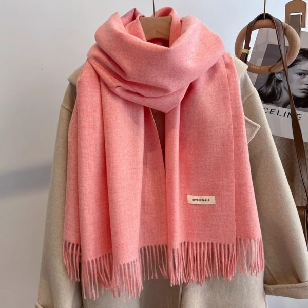 Women's Solid Color Scarf Winter All-matching High-grade Shawl - Image 10