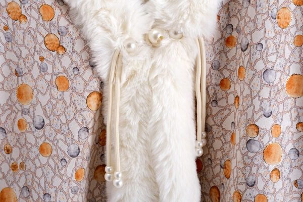 Winter Ethnic Print Hot Sale Big Fur Collar Cape And Shawl - Image 6
