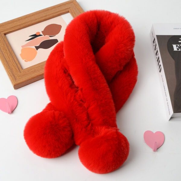 Imitate Rex Rabbit Fur Scarf Thickened Warm Plush - Image 6