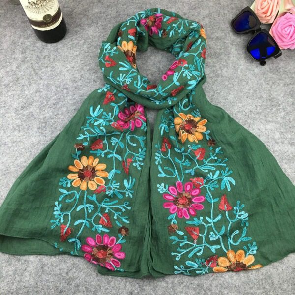 Indian Nibor Cotton And Linen Scarf - Image 7