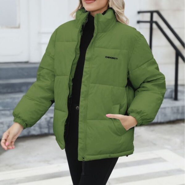 Winter Coat Women Casual Windproof Down Cotton Coat Warm Thickened Jacket Solid Outwear All-match Loose - Image 5