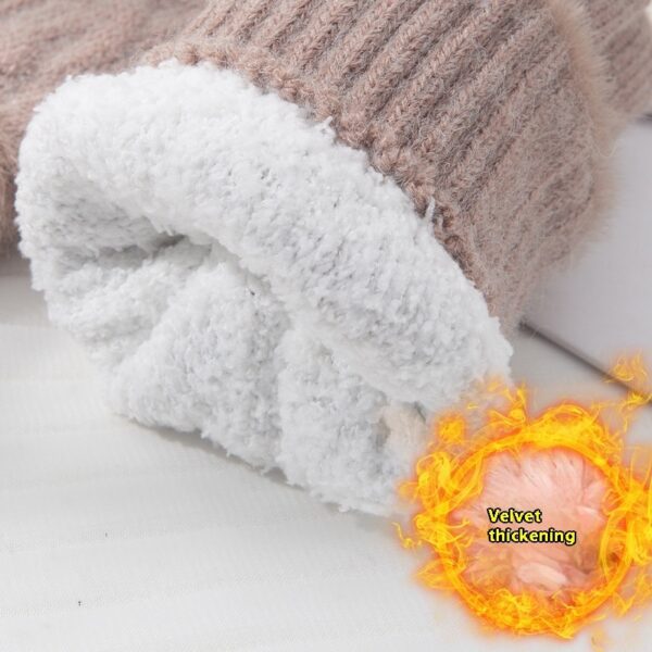 Student Riding Thickened Warm Double-layer Touch Screen Gloves - Image 2