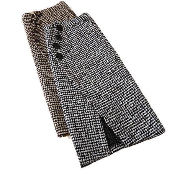 Design Houndstooth Midi Skirt For Women - Image 7