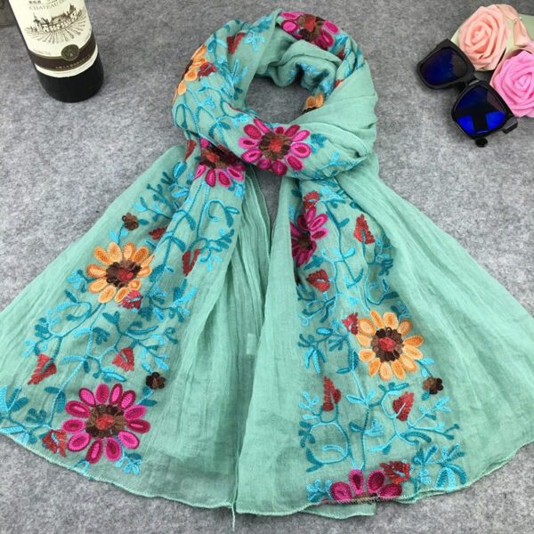 Indian Nibor Cotton And Linen Scarf - Image 8