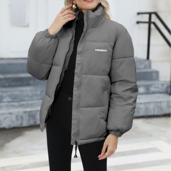 Winter Coat Women Casual Windproof Down Cotton Coat Warm Thickened Jacket Solid Outwear All-match Loose - Image 2