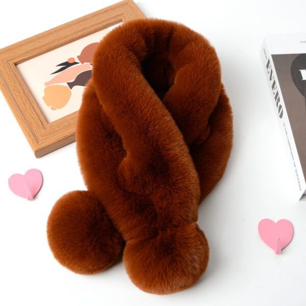 Imitate Rex Rabbit Fur Scarf Thickened Warm Plush - Image 9