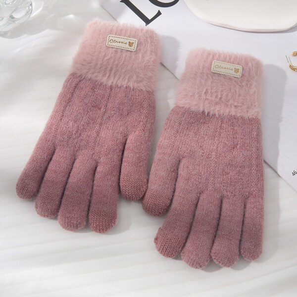 Student Riding Thickened Warm Double-layer Touch Screen Gloves - Image 8