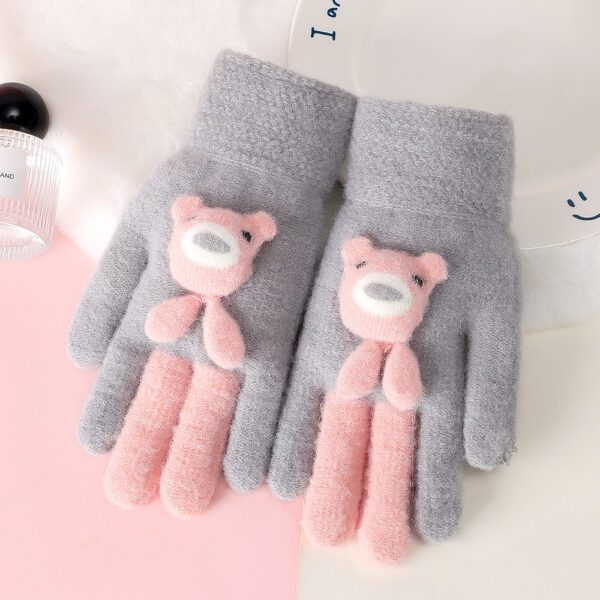 Five Finger Gloves Simple All-match Cartoon Cute Thickening Windproof - Image 7