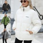 Winter Coat Women Casual Windproof Down Cotton Coat Warm Thickened Jacket Solid Outwear All-match Loose