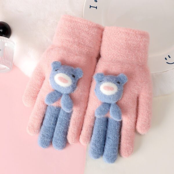 Five Finger Gloves Simple All-match Cartoon Cute Thickening Windproof - Image 10