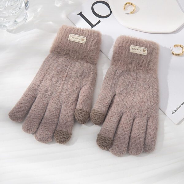 Student Riding Thickened Warm Double-layer Touch Screen Gloves - Image 9