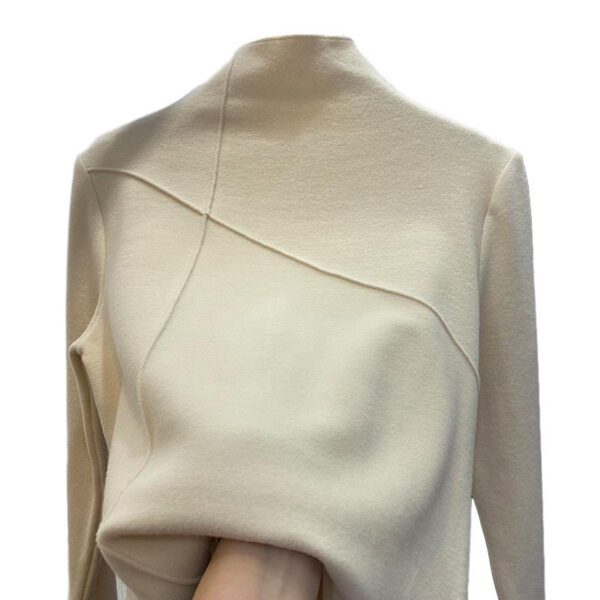 Dralon Half Turtleneck Bottoming Shirt Western Style Slim Fit Warm Long Sleeves - Image 5